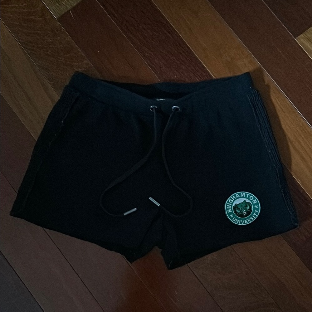 Binghamton black University Logo Shorts